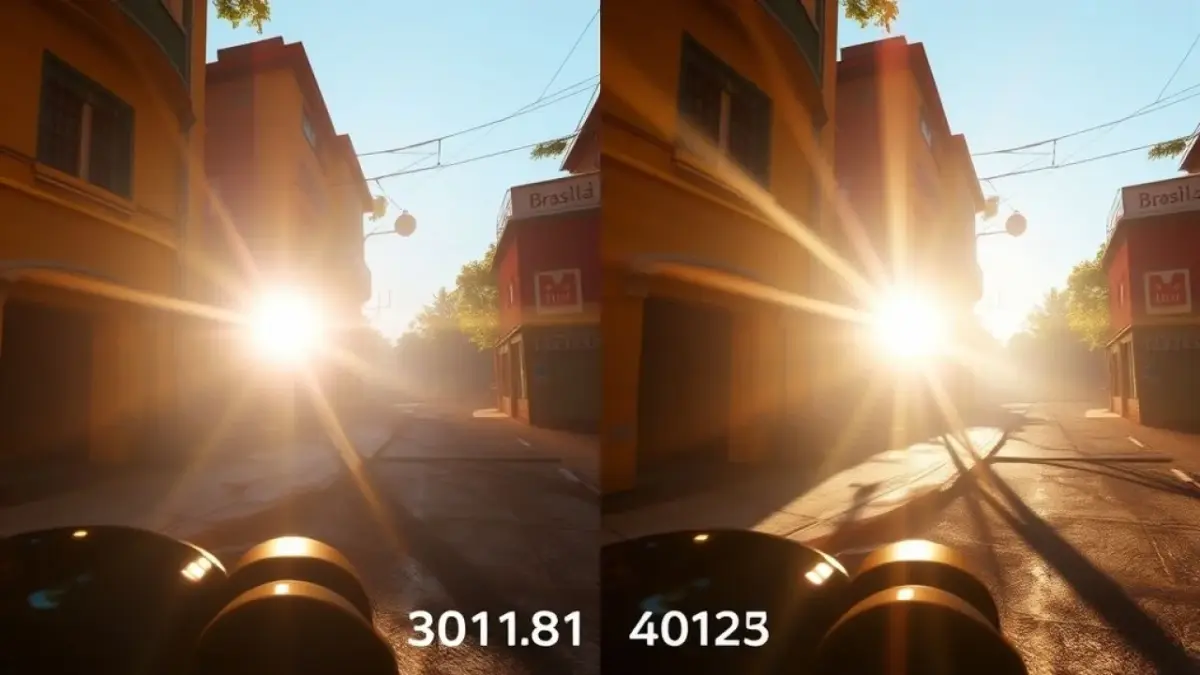 Comparativo Ray Tracing ON vs OFF: impacto na qualidade visual do jogo.