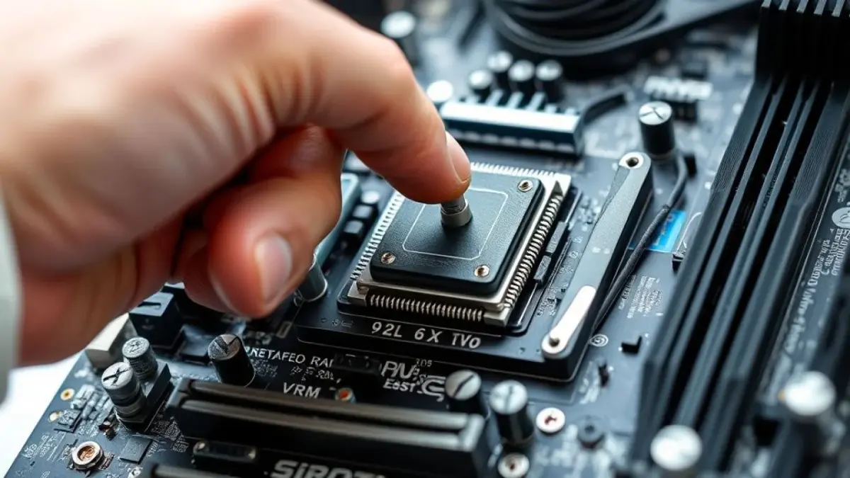 VRM: Componente crucial para estabilidade da CPU em placas-mãe. Detalhe técnico.