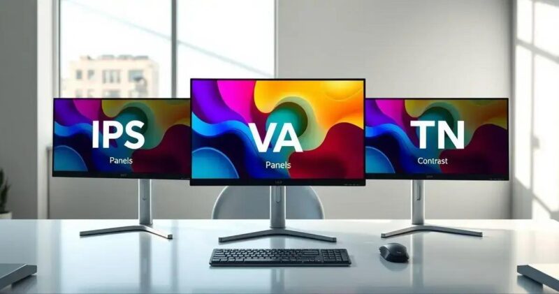 painel monitor ips vs va vs tn