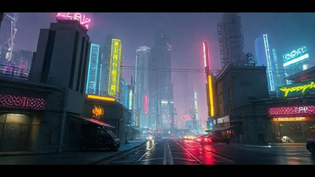 Jogo em 3D rodando em alta performance com ray tracing.