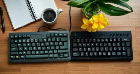 teclado sem fio vs com fio
