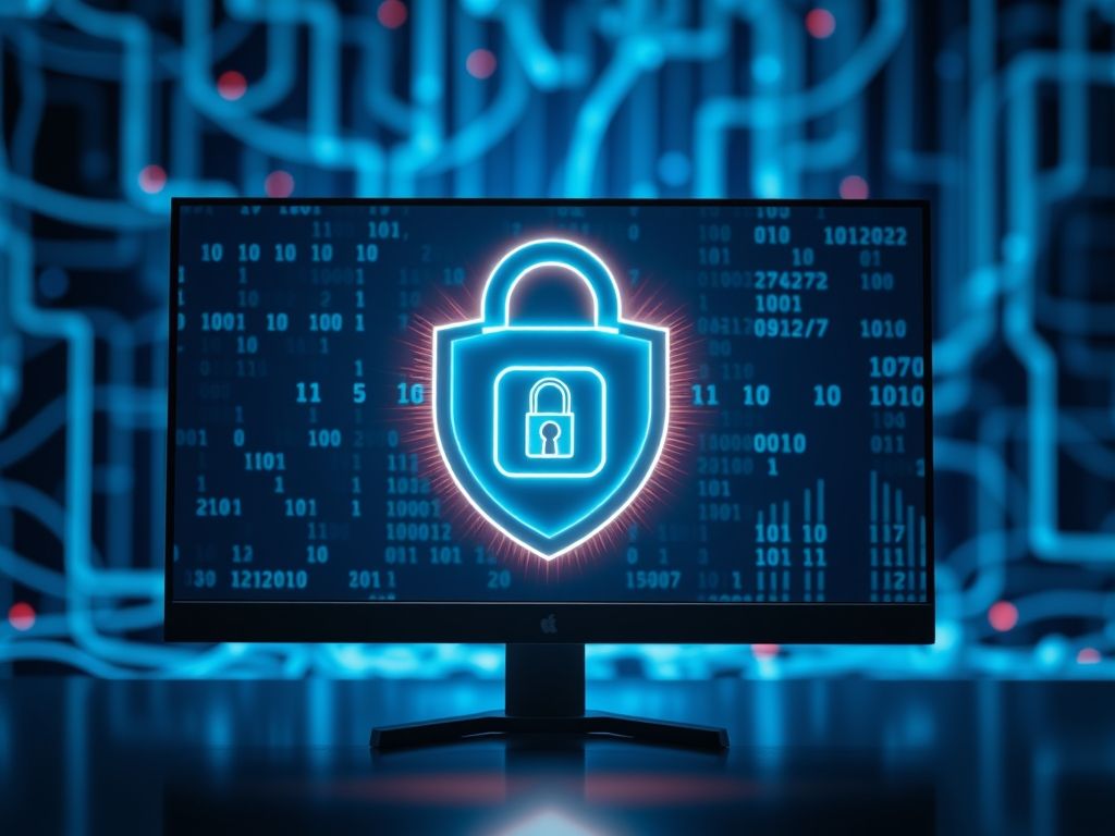 Um cadeado na tela de um computador, simbolizando a segurança SSL/TLS.