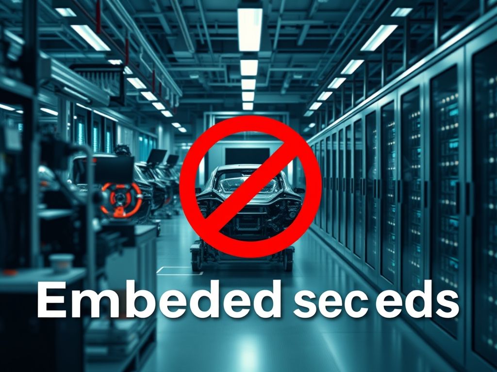 Imagem mostrando diversas aplicações de sistemas embarcados em diferentes indústrias.