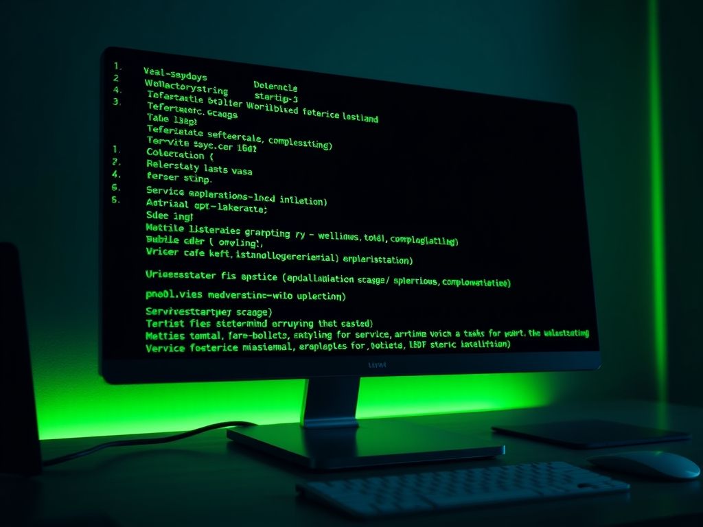 Captura de tela de um terminal Linux mostrando comandos para gerenciamento de servidor.