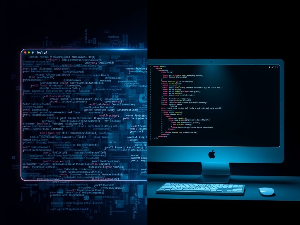 Comparação entre um comando longo e complexo e um alias curto e simples no terminal.