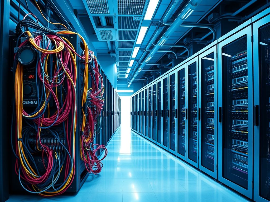 Comparação visual entre escalabilidade vertical (upgrade de um único servidor) e escalabilidade horizontal (distribuição da carga entre vários servidores).