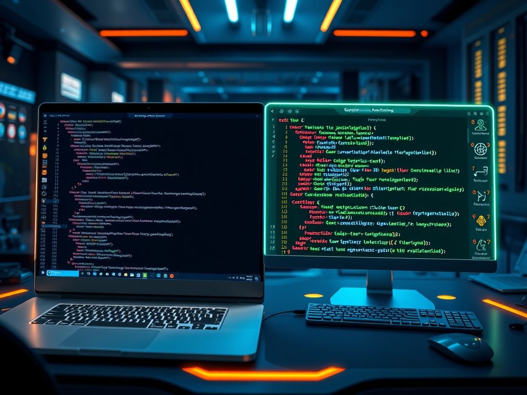 Neovim demonstrando processamento assíncrono: edição fluida enquanto tarefas de linting são executadas em segundo plano.