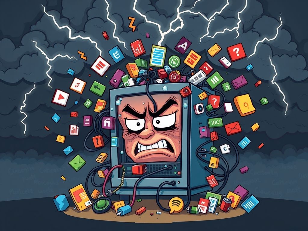 Servidor de site sobrecarregado com plugins e dados.