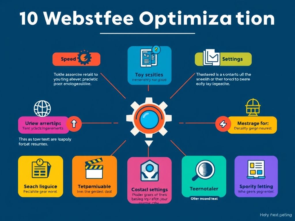 Infográfico com as 10 dicas para otimizar a velocidade de um site.