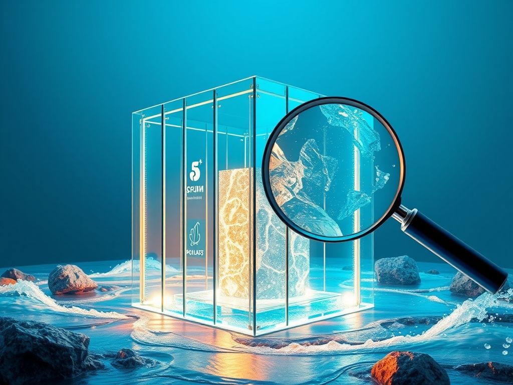 Metáfora visual dos três pilares do Scrum: Transparência, Inspeção e Adaptação, mostrando sua interconexão e importância.