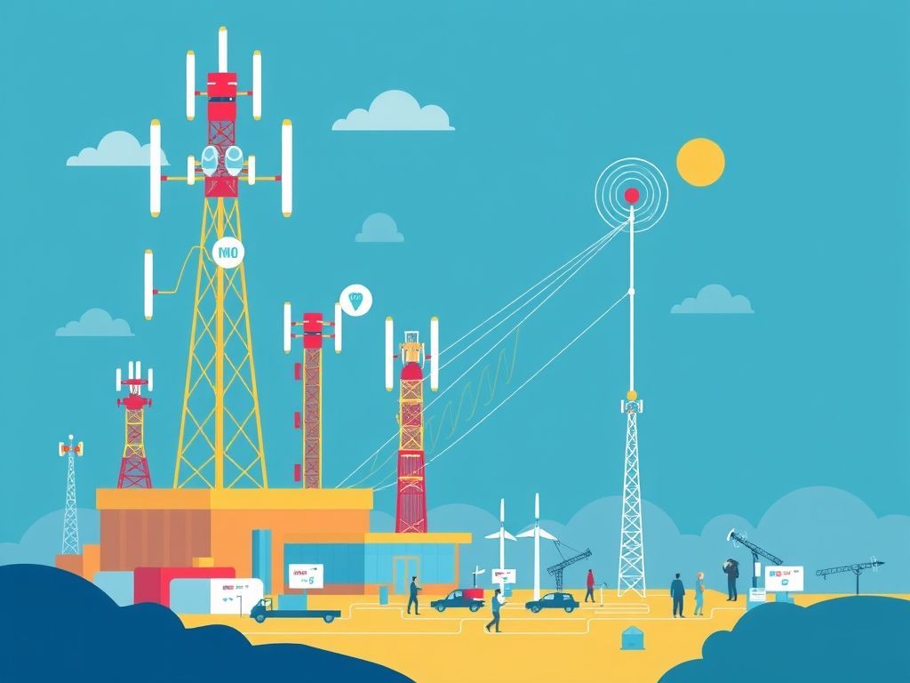 Infográfico mostrando como uma MVNO aluga a infraestrutura de uma MNO para fornecer serviços de telefonia móvel.