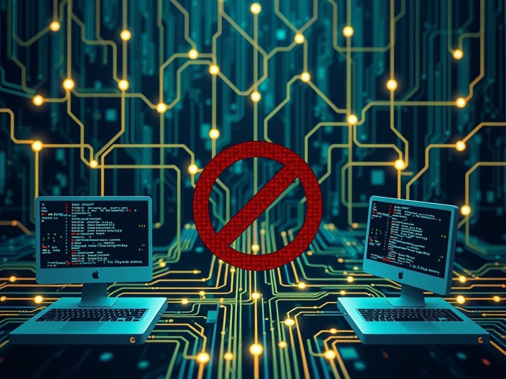 Uma rede de computadores interconectados processando grandes quantidades de dados em escala global.