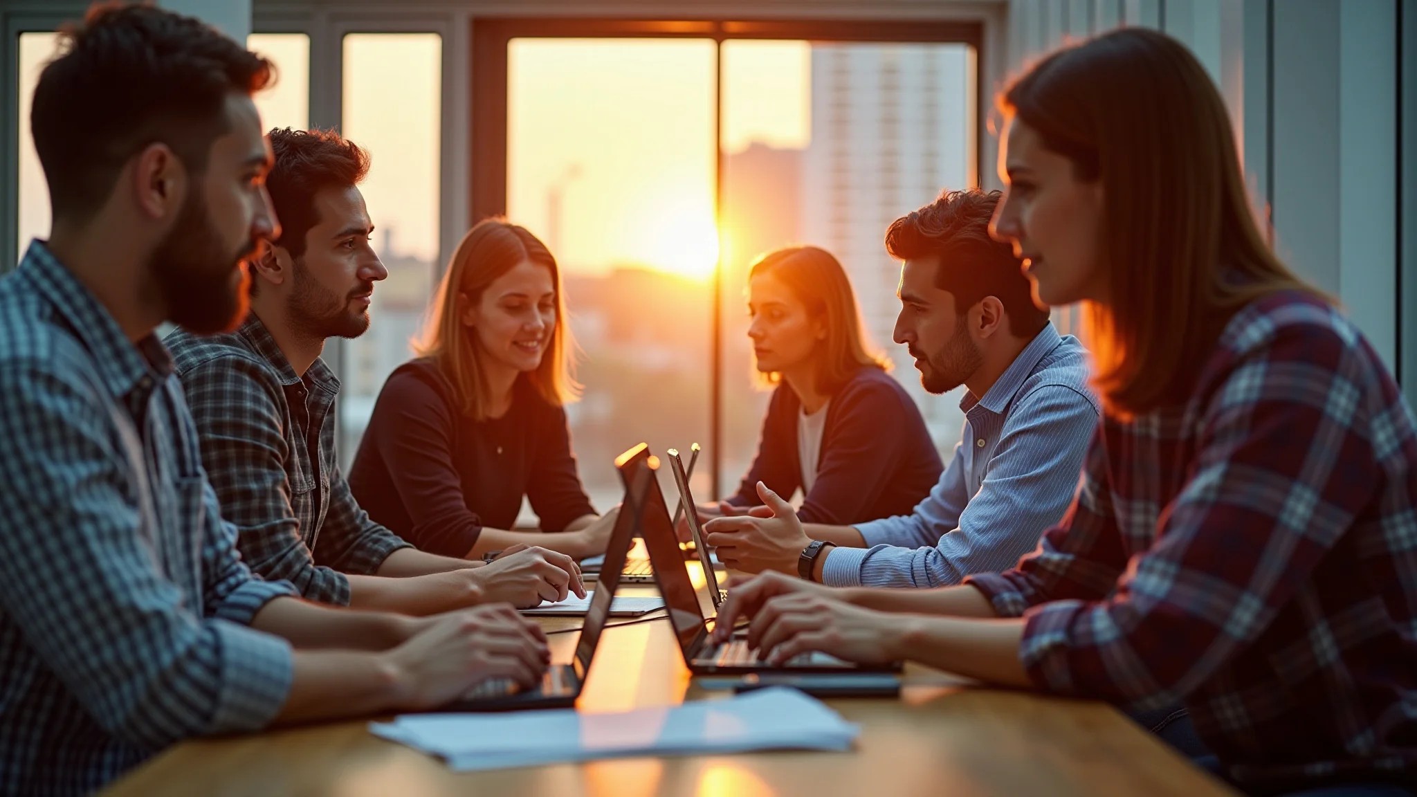 Desenvolvedores trabalhando em projeto, práticas DevSecOps.