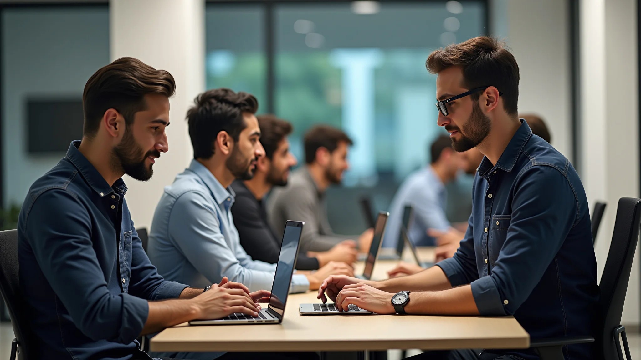 Desenvolvedores brasileiros trabalhando em aplicativo web