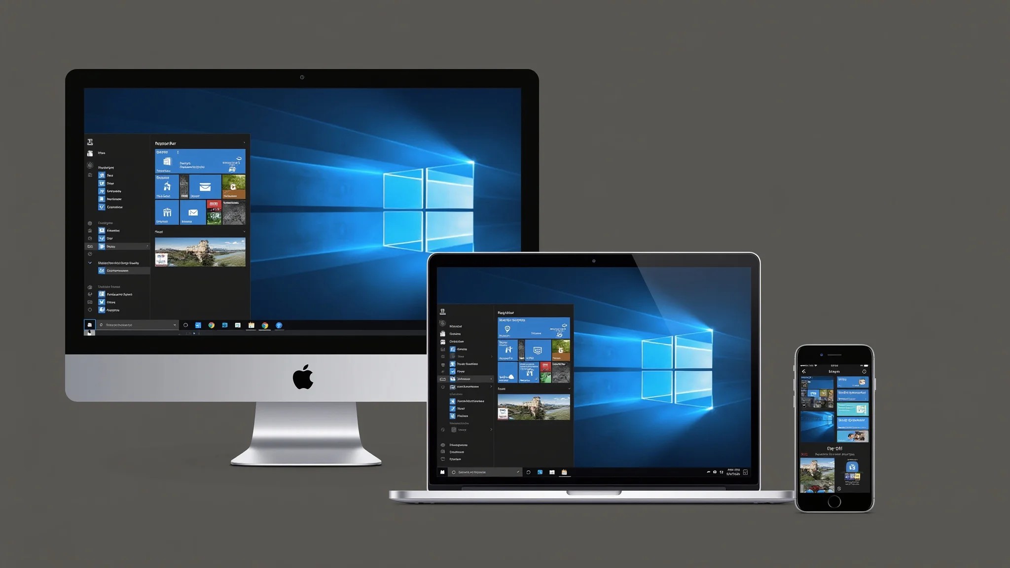 Ícone de aplicativo portátil em diferentes sistemas operacionais