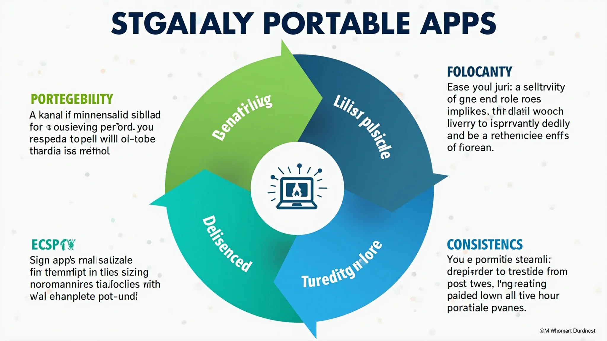 Infográfico sobre os benefícios de aplicativos portáteis
