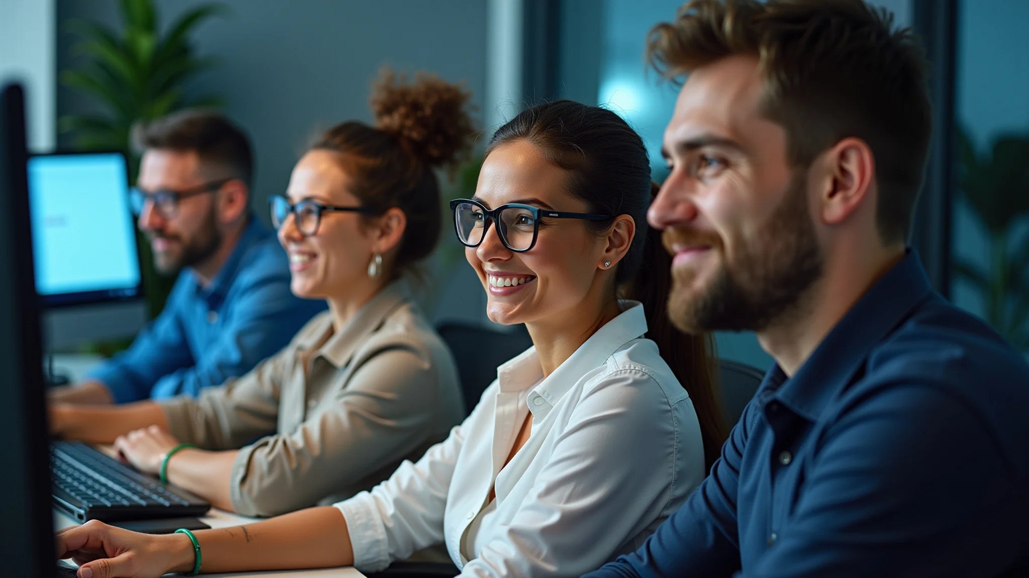 Equipe brasileira de TI colaborando em migração de site