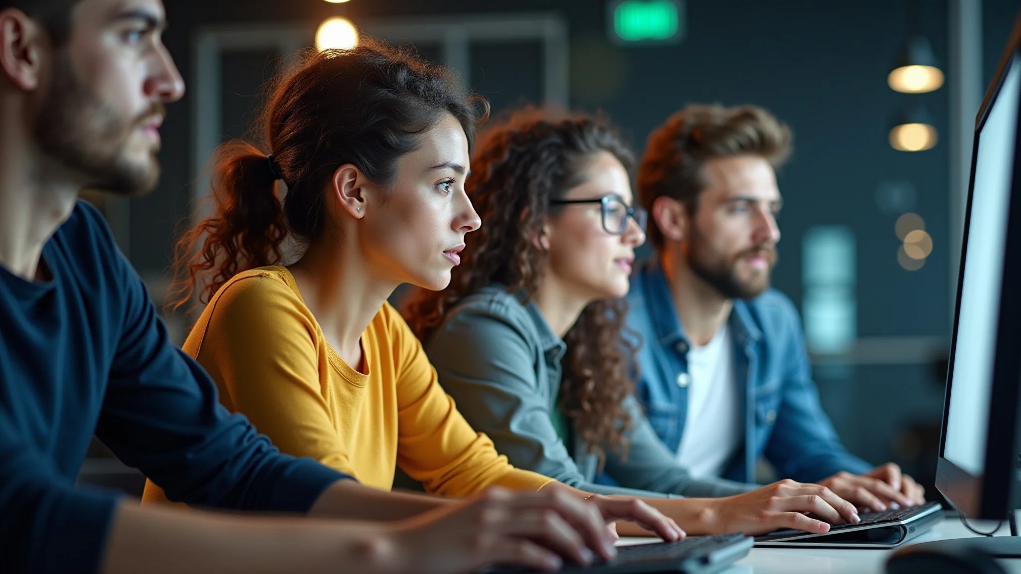 Desenvolvedores brasileiros colaborando em aplicativo web