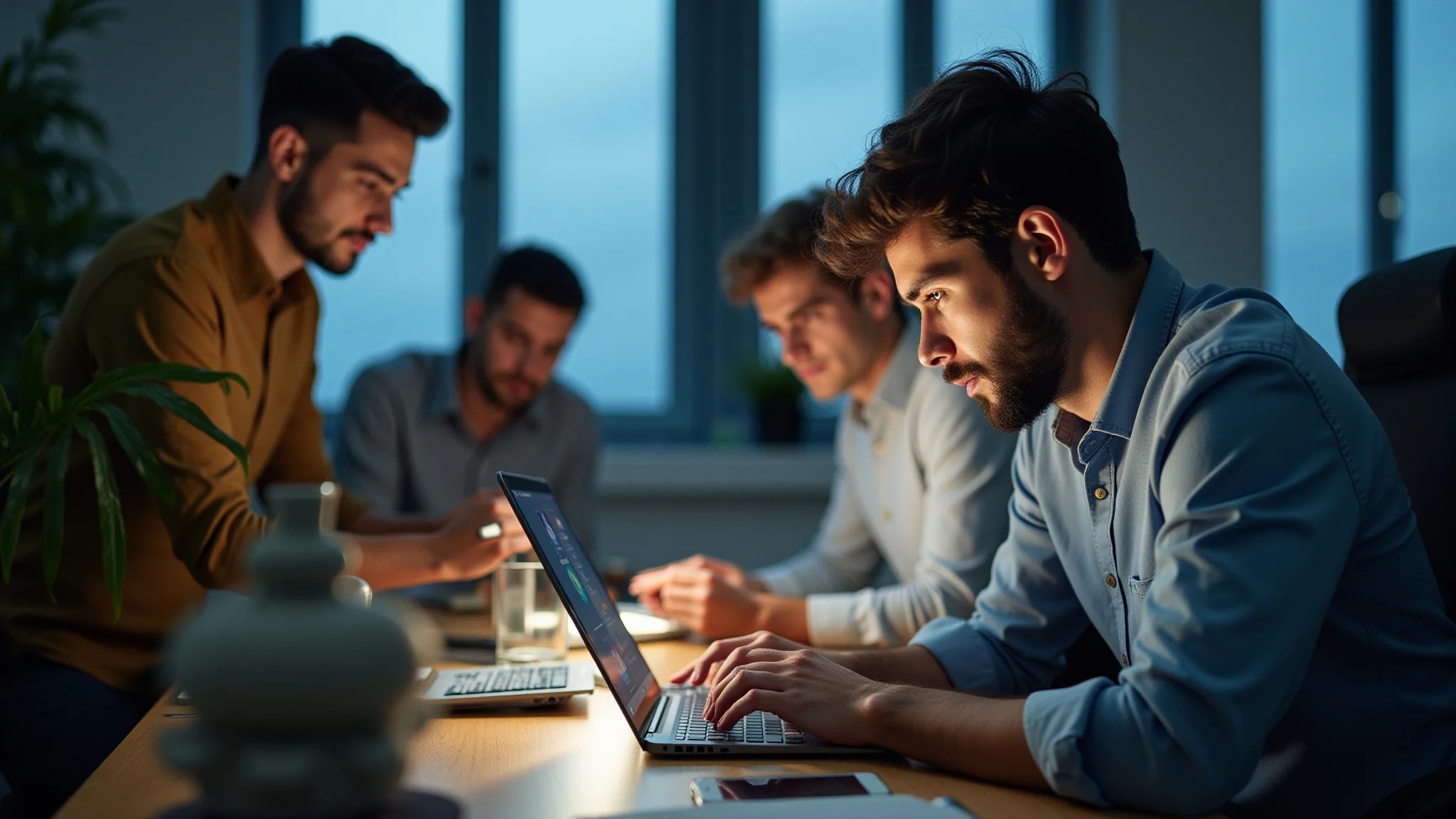 Desenvolvedores brasileiros trabalhando em aplicativo portátil