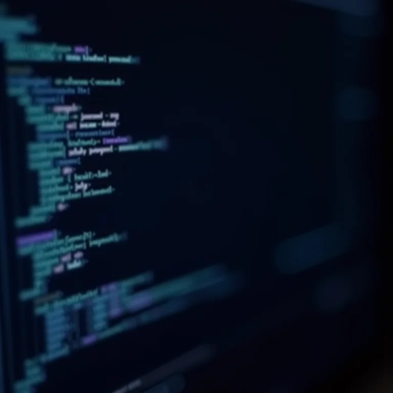 Ambiente de desenvolvimento moderno com código JavaScript visível