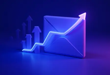 Conceito visual de otimização de email marketing com IA