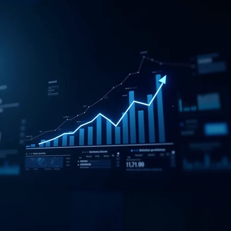 Dashboard digital mostrando indicadores de desempenho (KPIs)