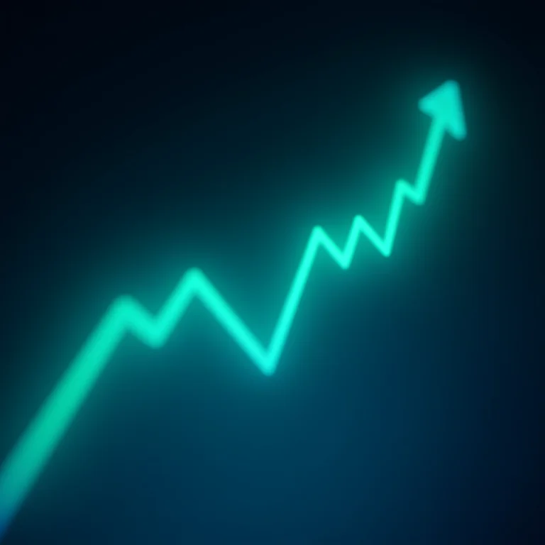 Gráfico abstrato mostrando redução de custos com IA