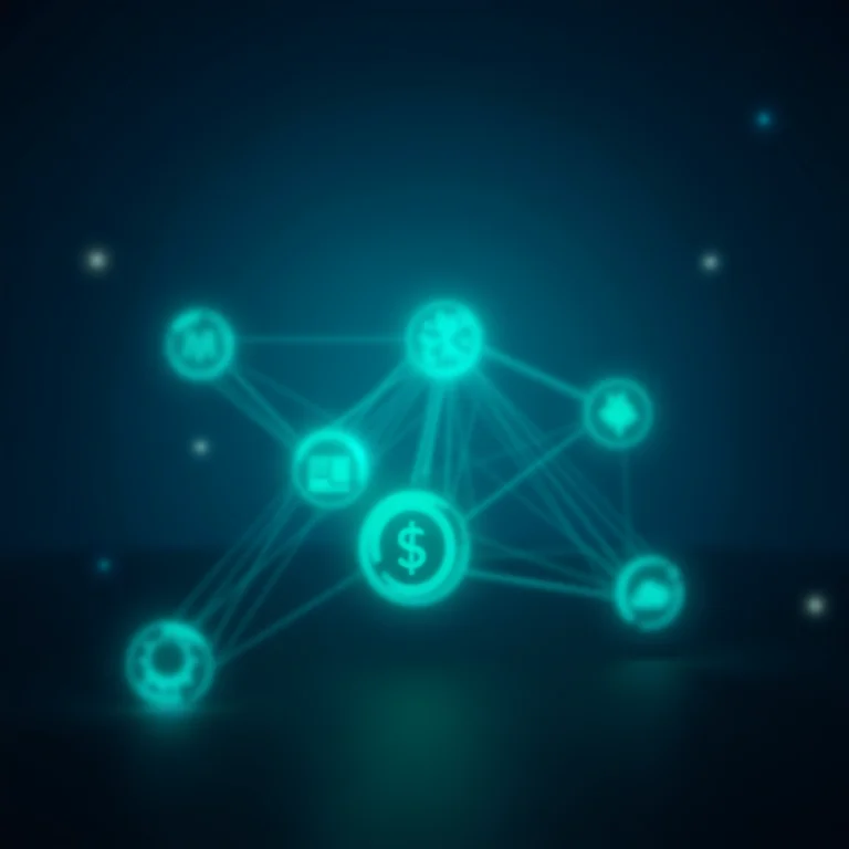 Ícones de software abstratos representando soluções de gestão de frota