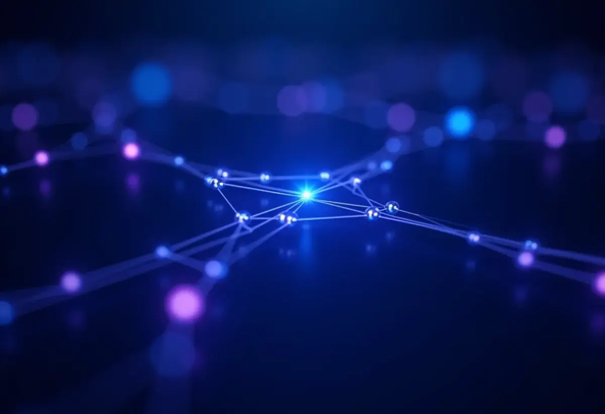 Rede neural abstrata representando gestão de frota com IA