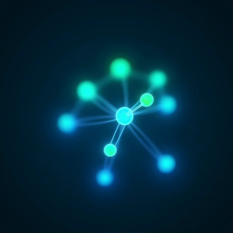 Visualização de rede interconectada representando comunidade e suporte