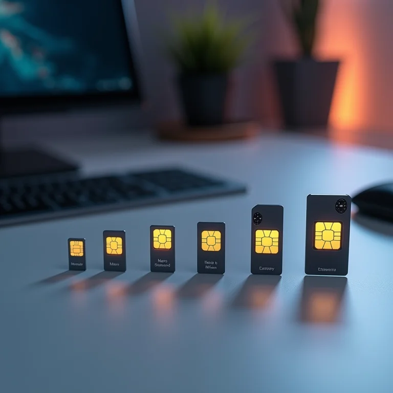 Adaptadores de chip para diferentes tamanhos de SIM