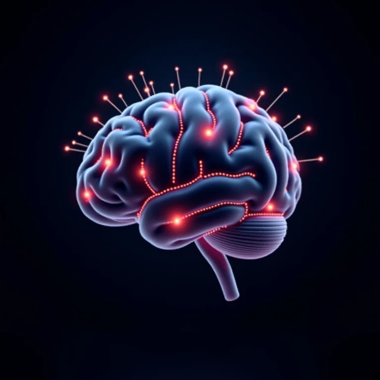 Cérebro feito de circuitos representando IA no telemarketing