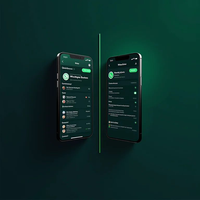 Comparativo visual entre WhatsApp Business App e API