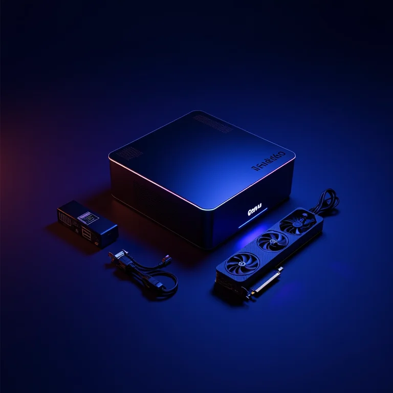 Componentes internos de uma eGPU (placa de vídeo externa).