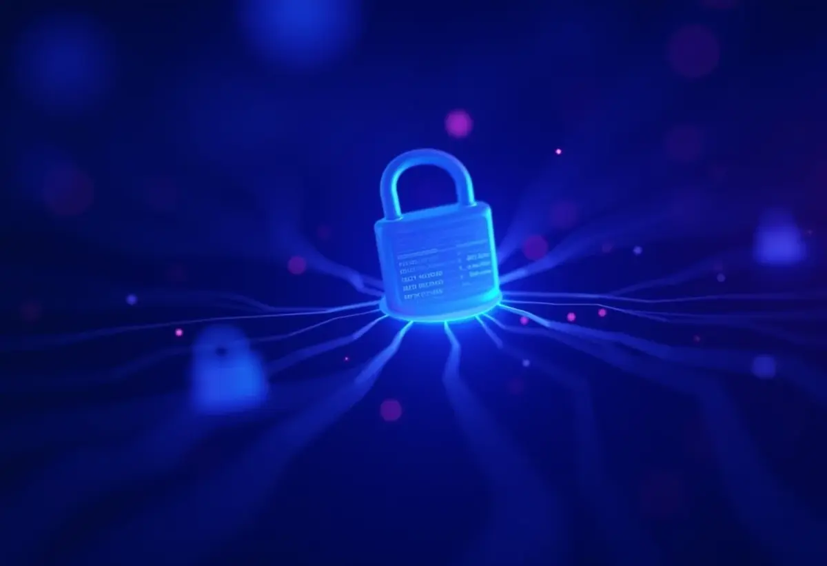 Conceito abstrato de LGPD e Inteligência Artificial