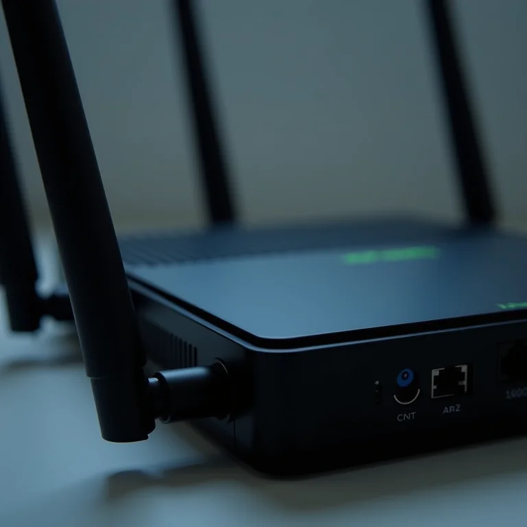 Detalhes das portas e antenas do TP-Link Archer AX73.