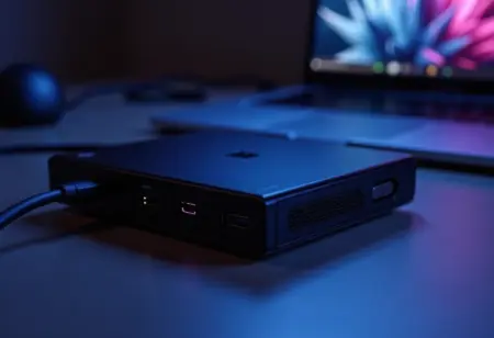 eGPU conectada a um laptop moderno, turbinando o desempenho.