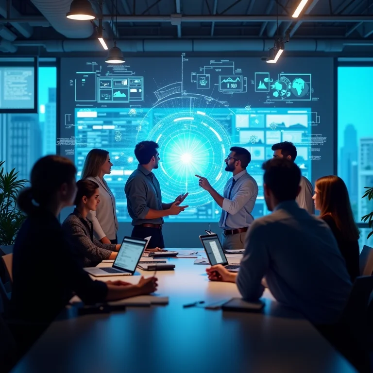 Engajamento da equipe com IA e realidade aumentada