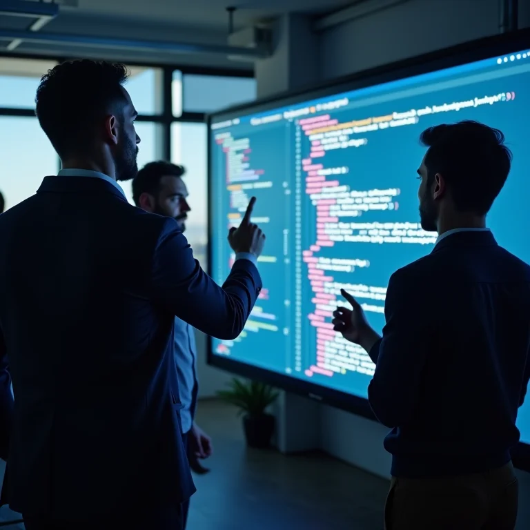 Equipe de desenvolvimento colaborando em um exemplo prático de Props em React.