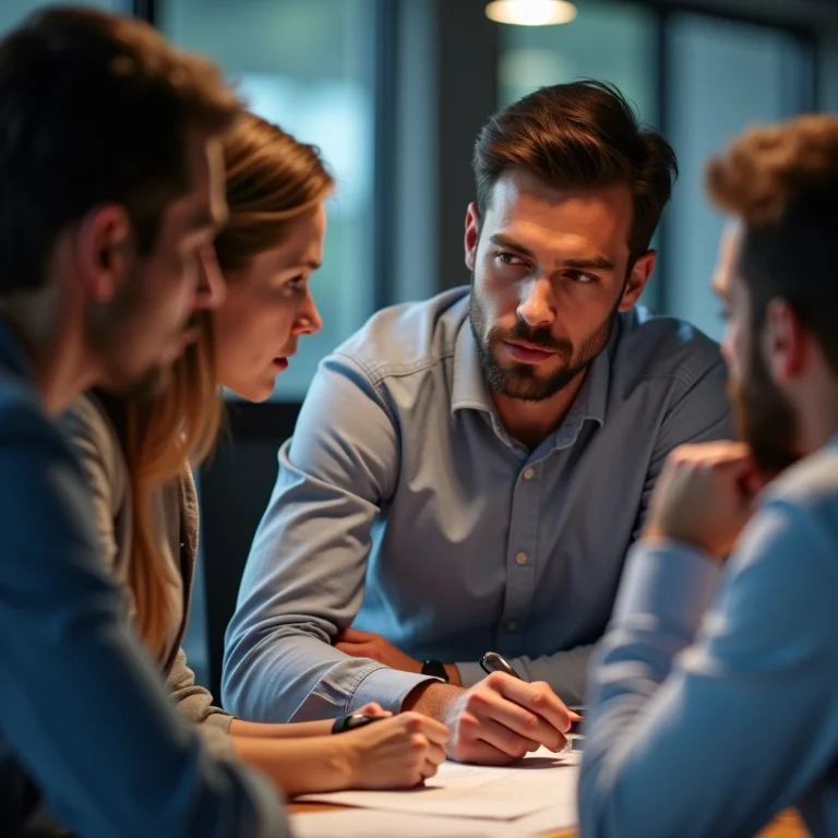 Equipe de desenvolvimento refletindo sobre o processo de testes.