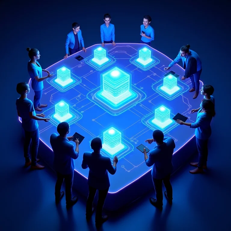 Equipe diversa utilizando Thrift para integrar sistemas.