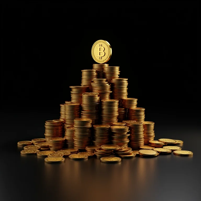 Esquema de pirâmide de criptomoedas desmoronando