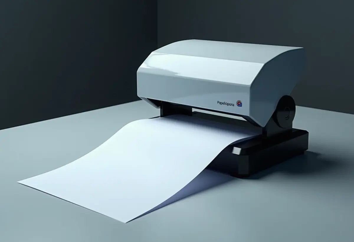 Furador de Papel Industrial: O segredo para organizar seus documentos Furador de papel industrial de alta performance em ambiente de escritório moderno.