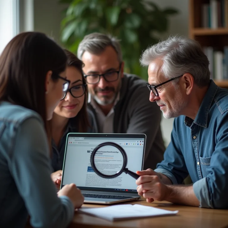 Grupo de pessoas verificando informações sobre criptomoedas