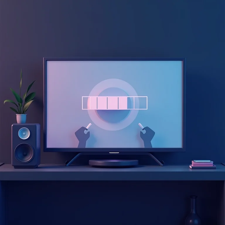 Ícone de buffering em uma TV.