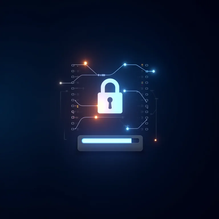 Ícone de cadeado digital e troca de senha