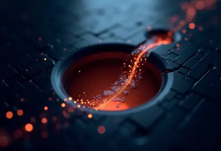 Ilustração conceitual de um vazamento de memória em código de programação.