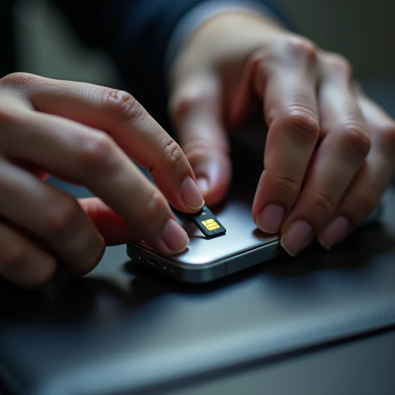 Inserindo um chip nano SIM em um adaptador micro SIM