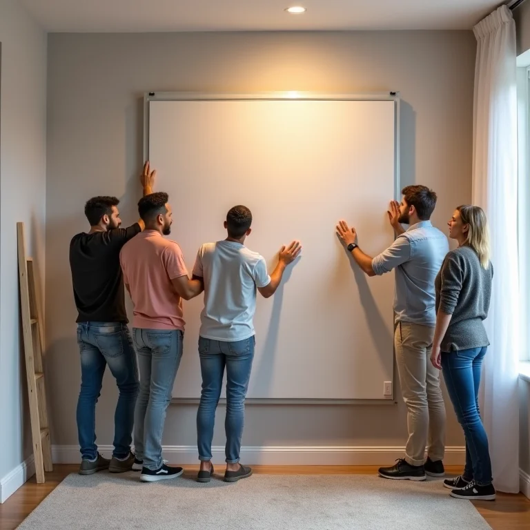Instalação da manta térmica cerâmica em parede residencial