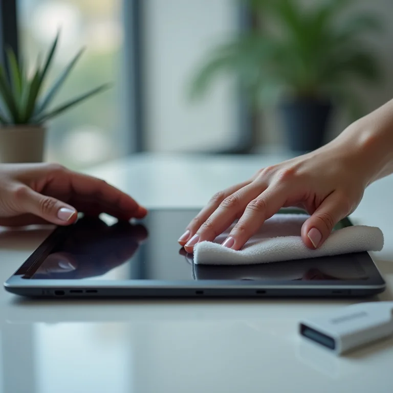 Instalando película de privacidade no notebook